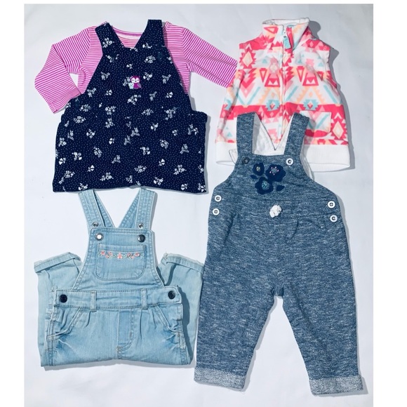 Carter's Other - CARTERS 6M Bundle Overalls w/ Sweater Vest